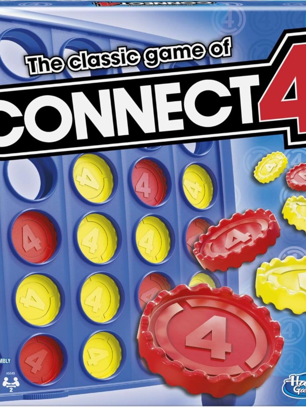 Hasbro Connect 4 Classic Grid Strategy Board Game 2 Player Ages 6+ Family Fun